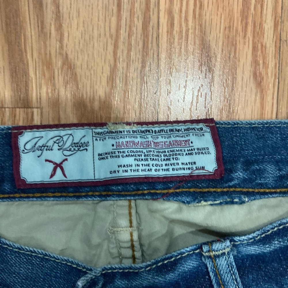 Awful dodgers men’s jean little distressed-size 32 - Picture 5 of 8